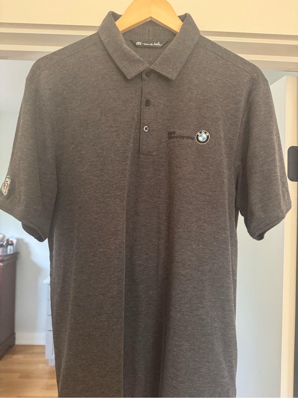 Travis Mathew Men’s Polo Shirt - Charcoal Gray Heather